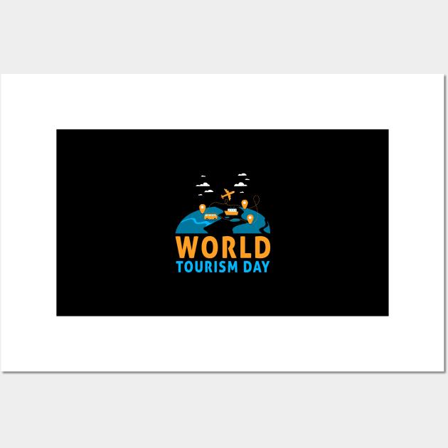 World Tourism Day Travel Across The Continent & See World Wall Art by mangobanana